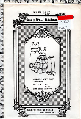''Modern Lady Body Underwear'' Easy Sew Designs Sewing Pattern # BHD 776 UNCUT