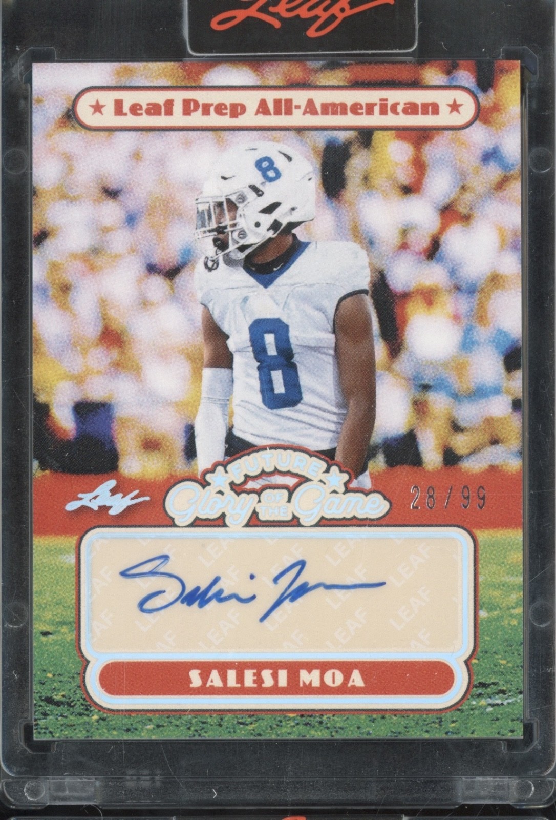 2025 Leaf Future Glory Of The Game Silver Salesi Moa Auto RC Rookie 28/99