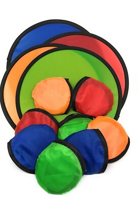 SVT Bulk 12 Pack Foldable Flying Disc or Fan with Storage Bag  (B4)