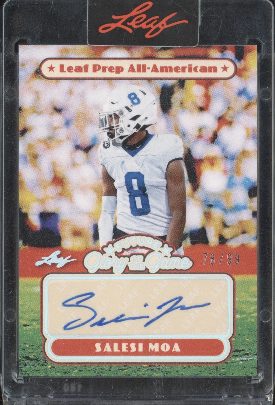 2025 Leaf Future Glory Of The Game Silver Selesi Moa Auto RC Rookie 78/99