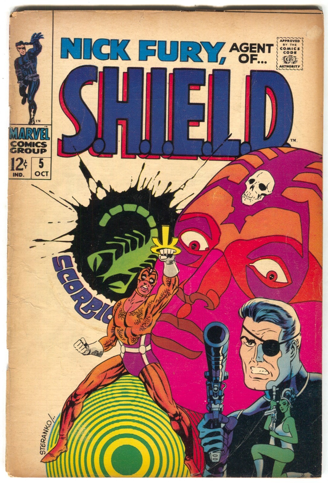 Nick Fury Agent of SHIELD 5 Marvel 1968 VG Jim Steranko | eBay