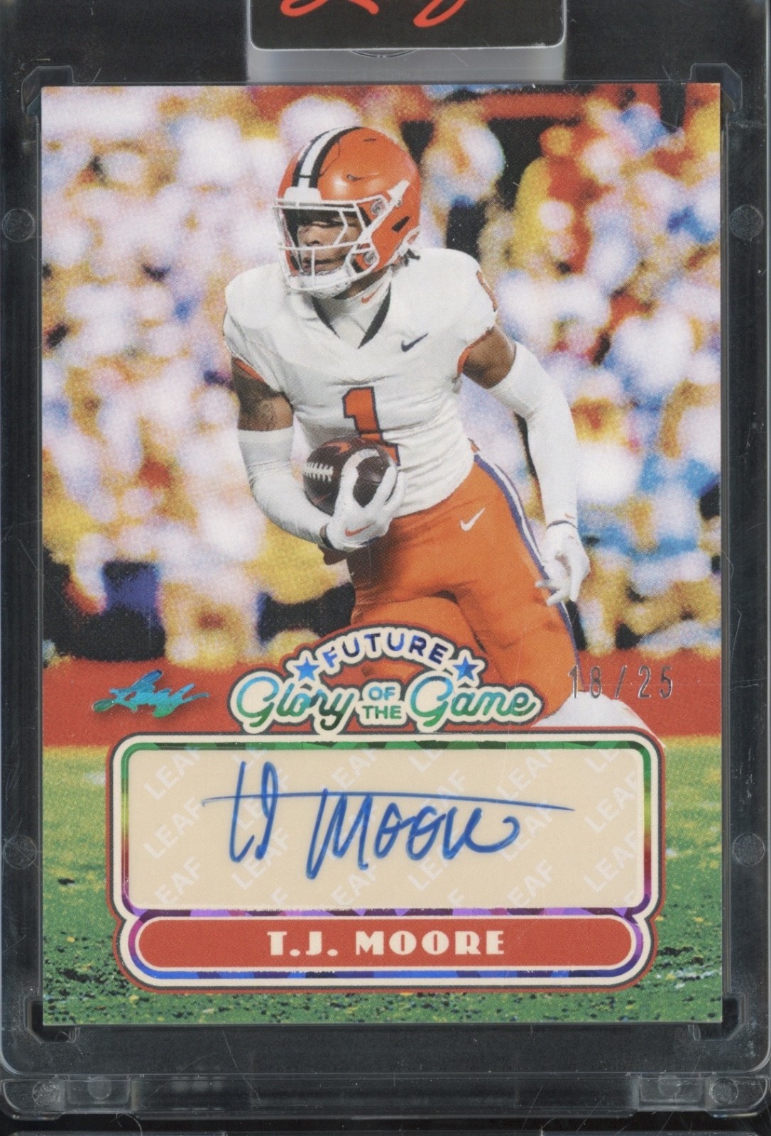 2025 Leaf Future Glory Of The Game Rainbow Crystal T.J. Moore Auto RC 18/25