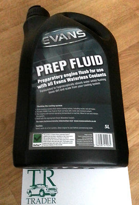 EVANS PREP FLUID engine flush for use with all Evans Waterless Coolants  5 Litre