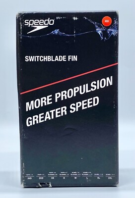 Speedo Switchblade Fin Black/Red  More Propulsion Greater Speed  Swim Size XXS