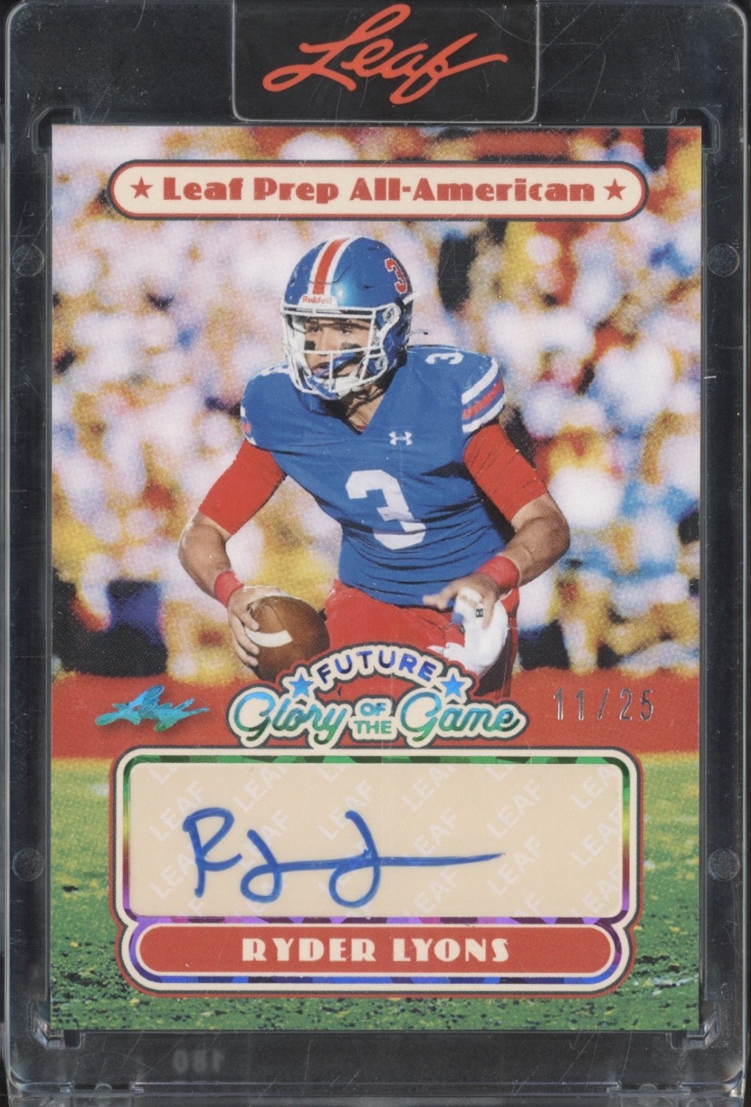2025 Leaf Future Glory Of The Game Rainbow Crystal Ryder Lyons Auto RC 11/25