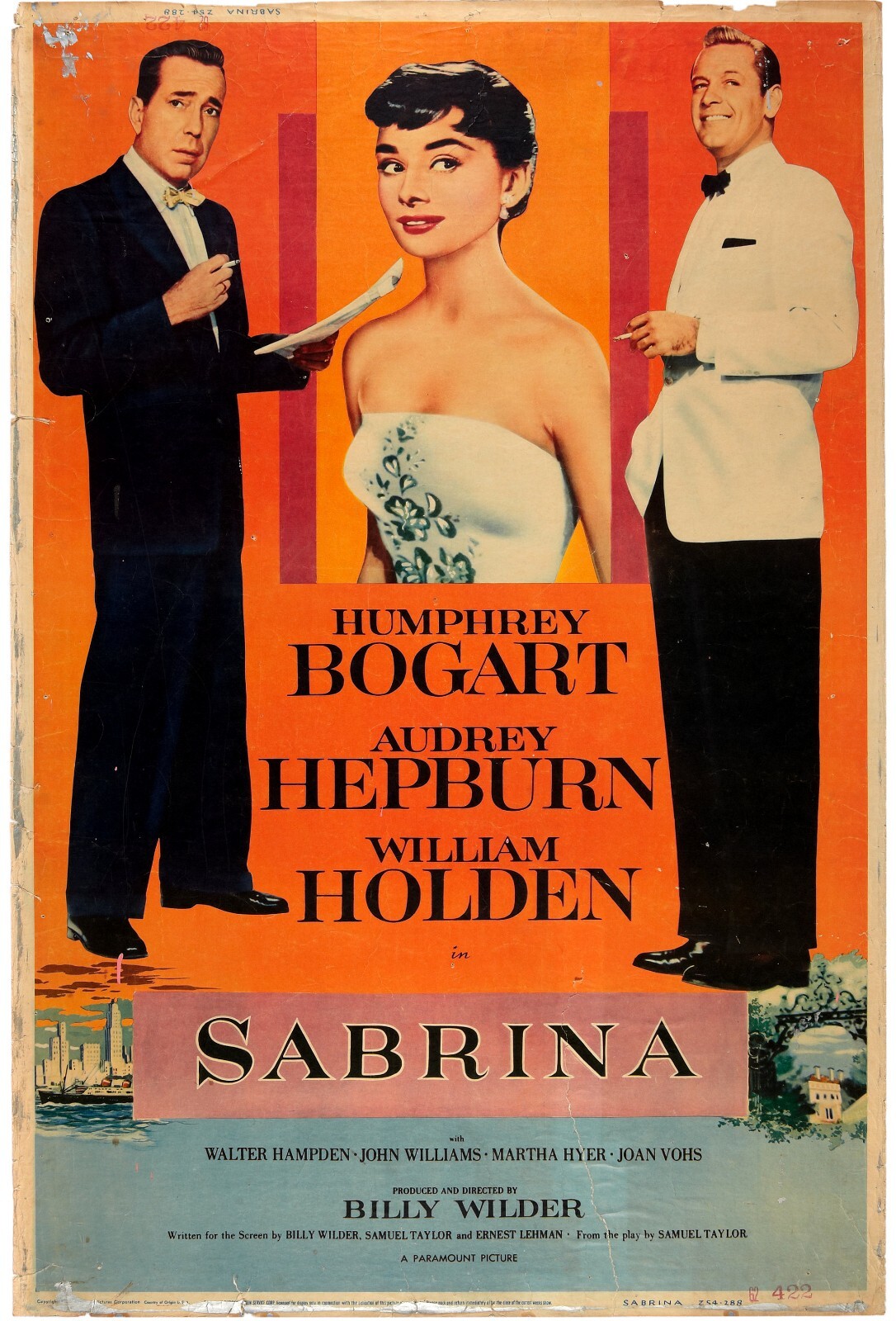 サブリナ Home Wall Art Print - Vintage Movie Poster - SABRINA -A4,A3