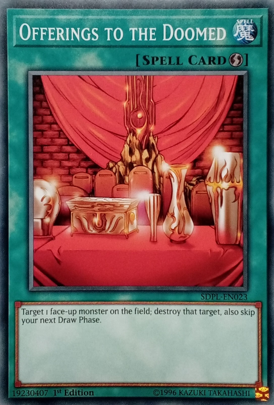 Yu-Gi-Oh! Karte „Offerings To The Doomed“ – SDPL-EN023, Common, 1. Edition Aus Structure Deck