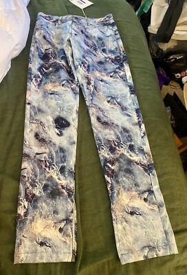 MSGM Jeans 42 Marblized Design Colorful NWT Ankle Zip Detail