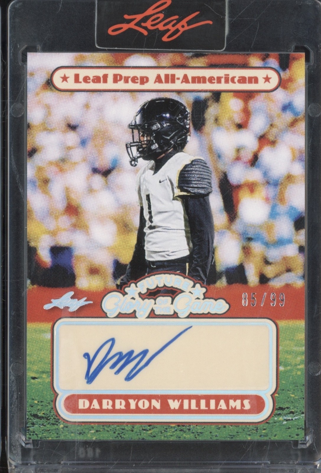 2025 Leaf Future Glory Of The Game Silver Darryon Williams Auto RC Rookie 85/99