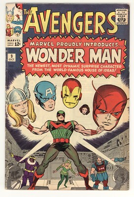 AVENGERS #9 VG/F 5.0 OW 1ST WONDER MAN STAN LEE MARVEL COMICS 1964