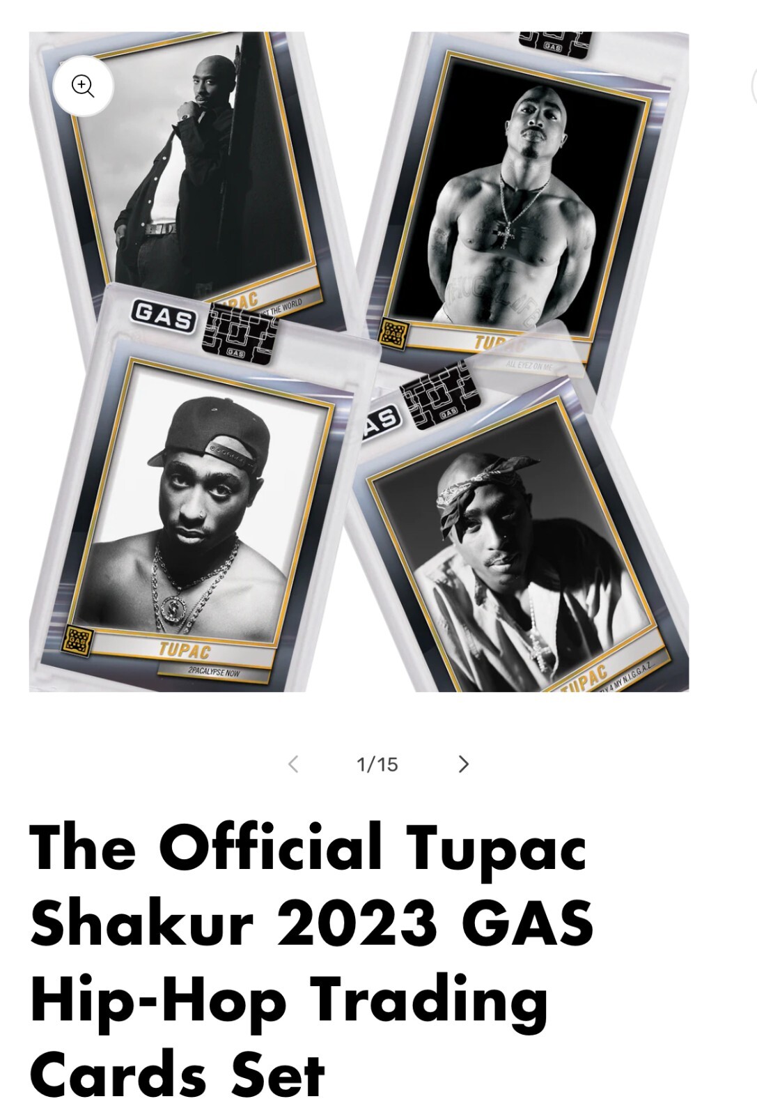 2023 Gas 2PAC Tupac Shakur official licensed LTD ED card set