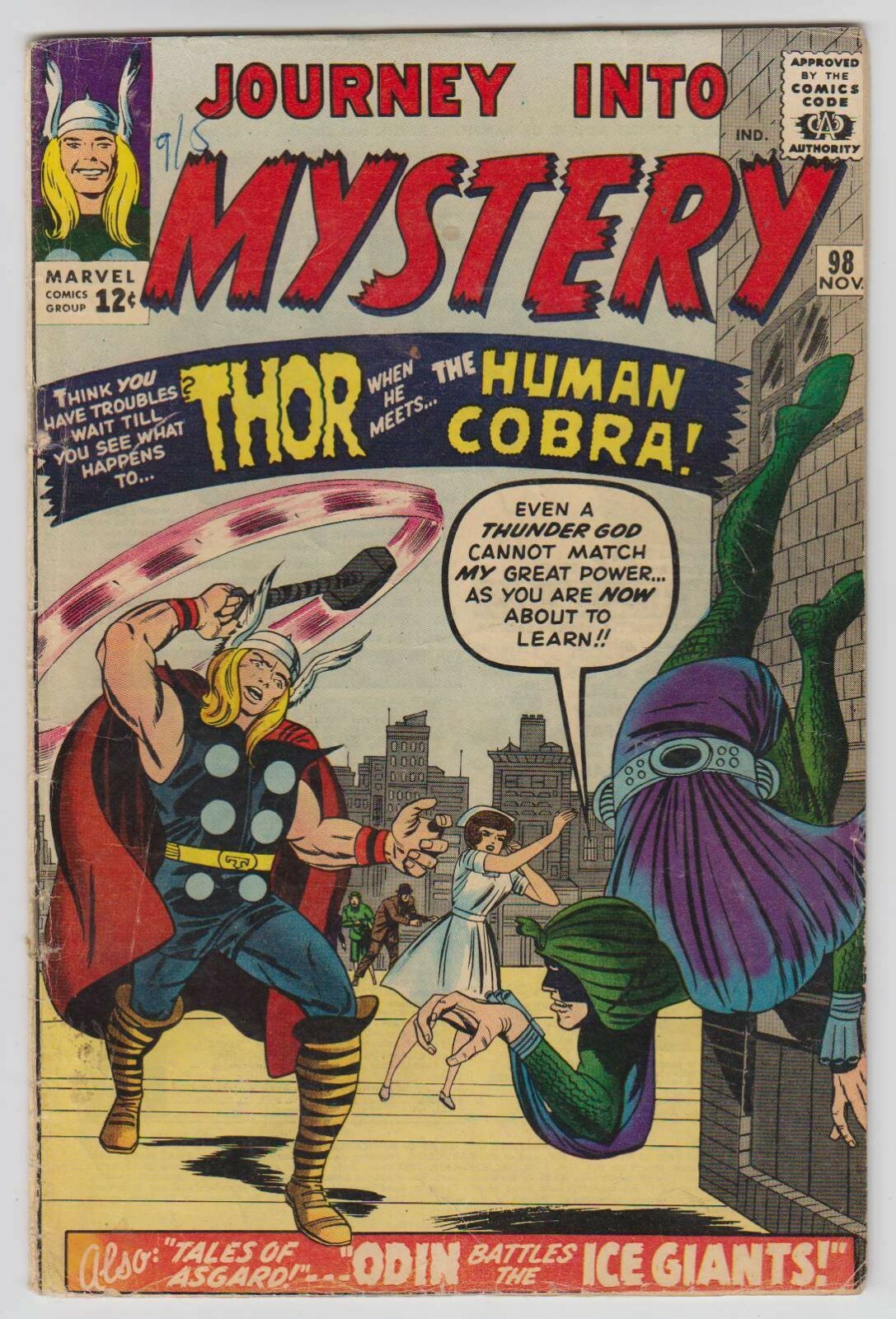 L9077: Journey into Mystery #98, Vol 1, VG Condition | eBay