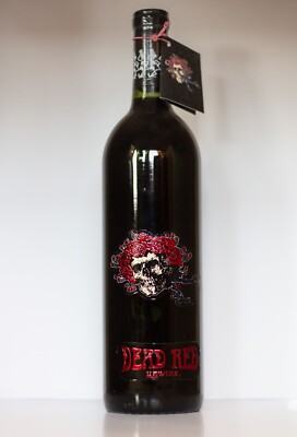 GRATEFUL DEAD ''DEAD RED''  UNWINE ALCOHOL FREE 1996 1st Edition  Skull & Roses 