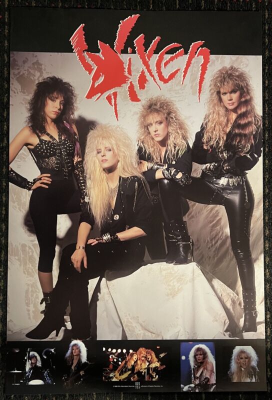 VIXEN 24x36 record store promo poster Hair Band GLAM METAL 1988 Jan Kuehnemund