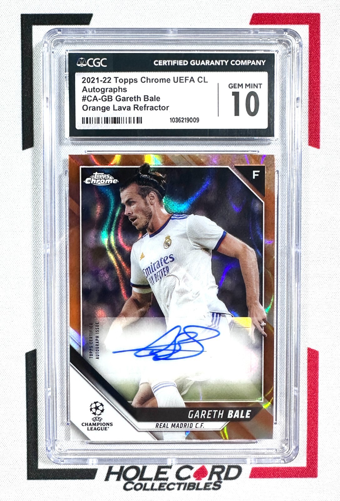 サッカー カード Gareth Bale auto Topps chrome UEFA PSA10