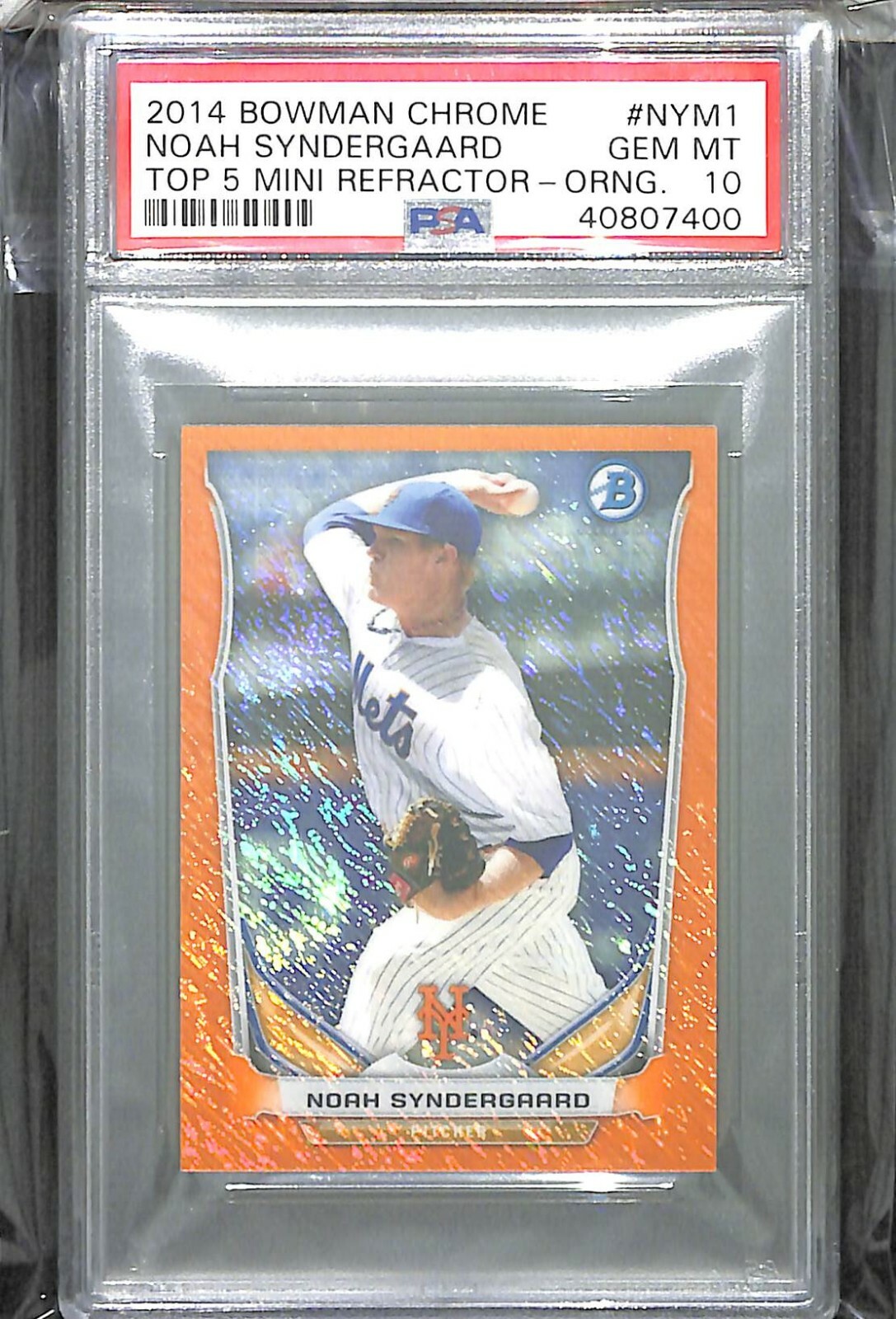 2014 Bowman Chrome Mini Orange Wave Refractor #BM-NYM1 Noah