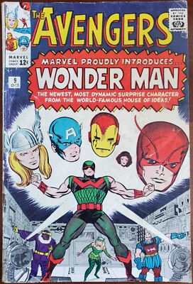Avengers #9 VG 4.0 (Marvel 1964) ~ 1st Appearance of Wonder Man 