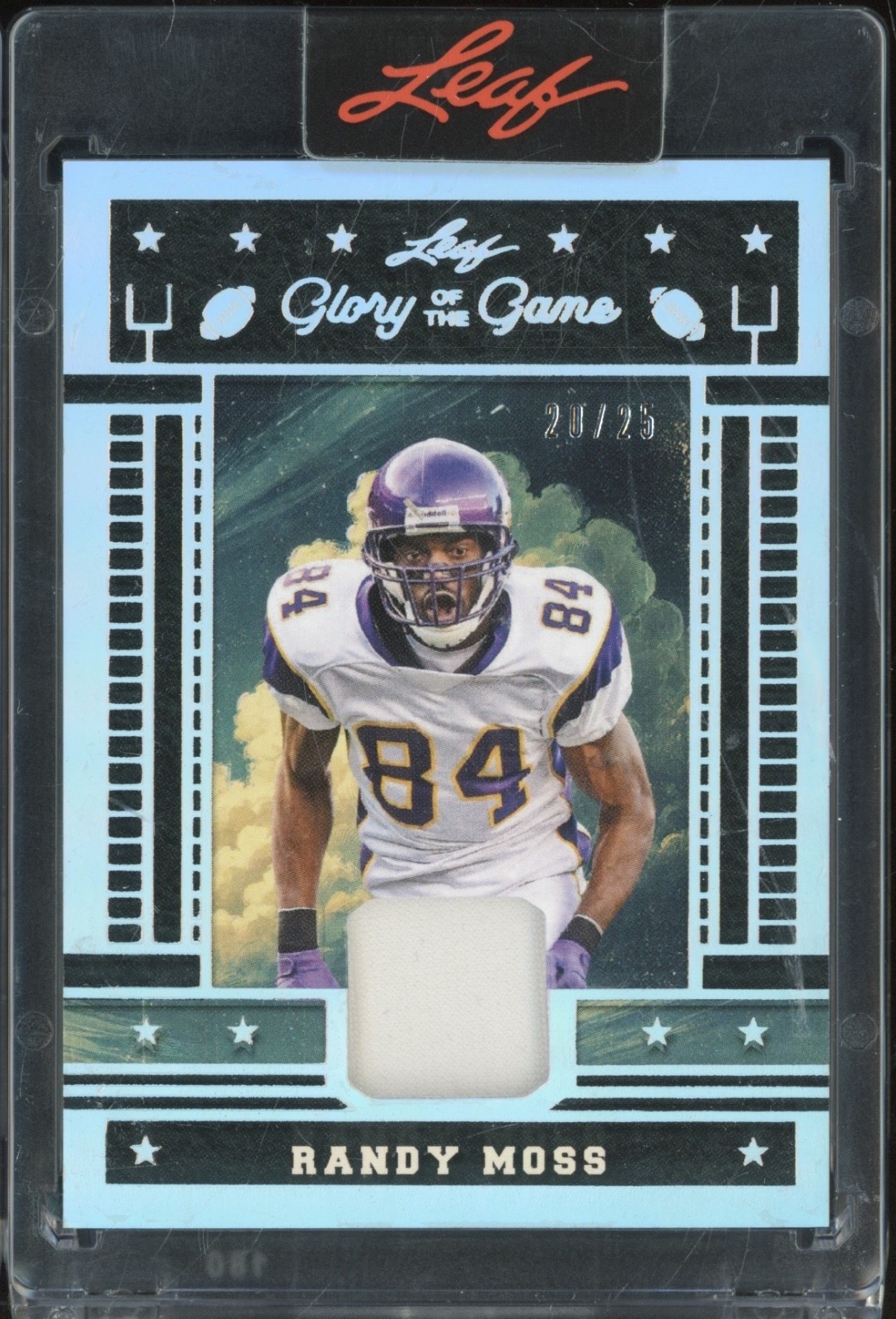 2025 Leaf Glory Of The Game Silver Randy Moss Jersey 20/25