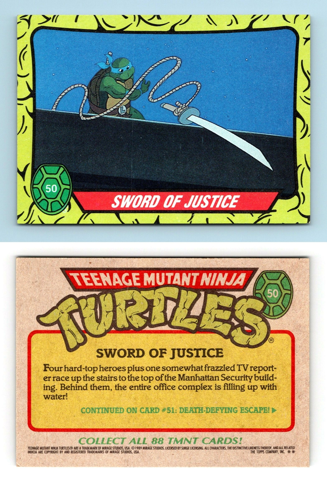 Collectors Trading Cards TOPPS TOPPS TEENAGE MUTANT NINJA TURTLES