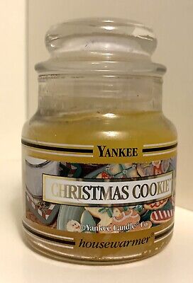 Christmas Cookie Yankee Candle Small Jar 1 wick 3.7 oz Used Once Black Label