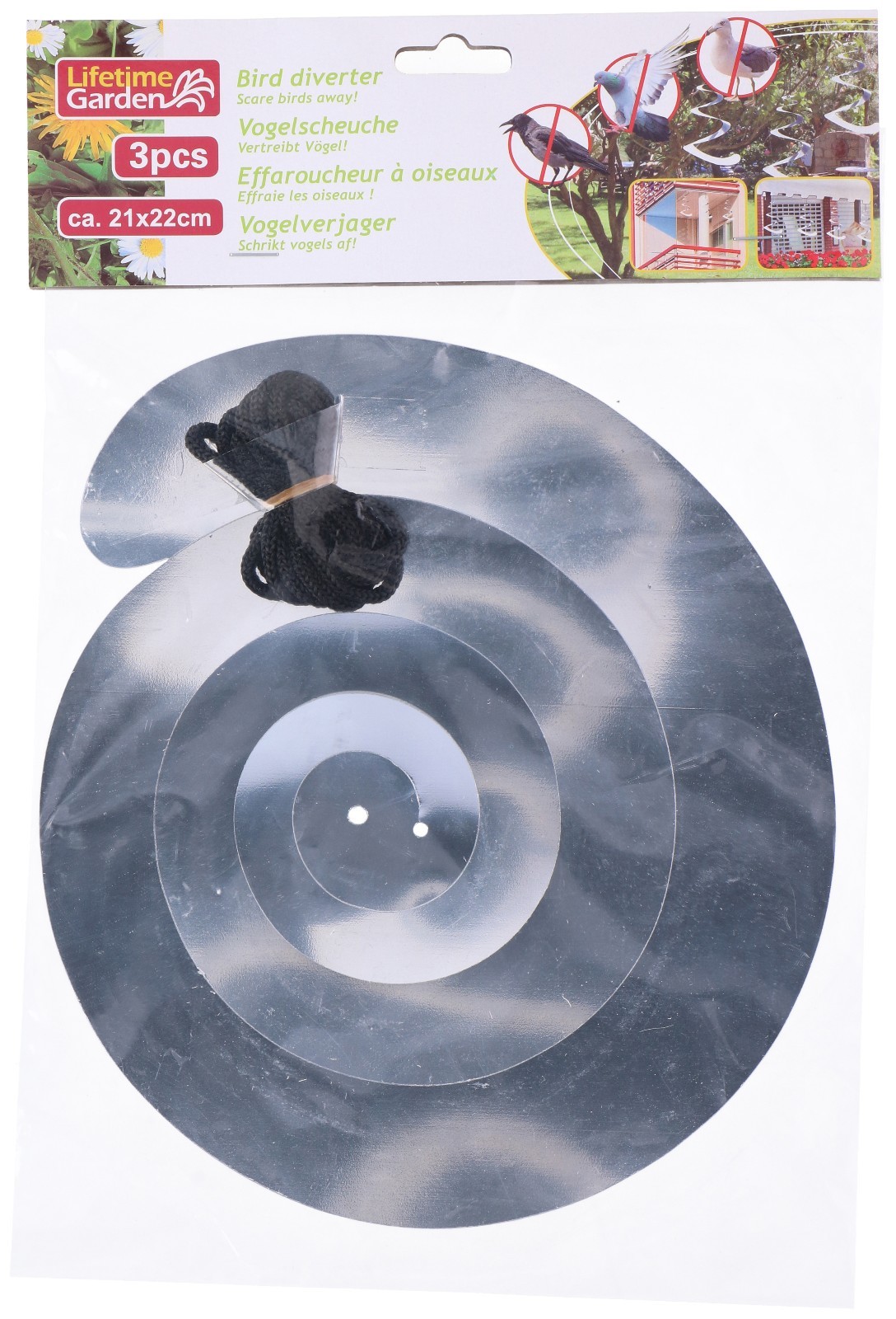 Pack Of 3 Reflective Hanging Garden Scare Bird Control Deterrent