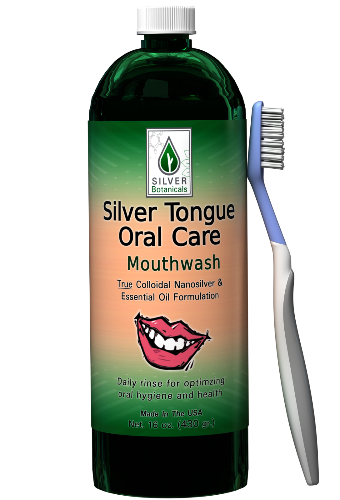Silver Tongue Oral Care Mouthwash, 16 oz.