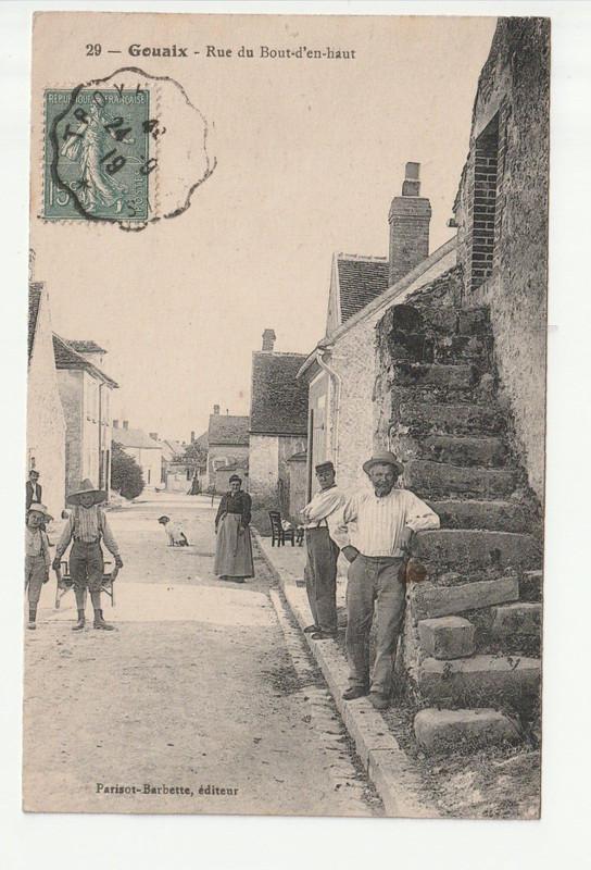 Gouaix - Seine & Marne - Cpa 77 - La Rue Du Bout D' En Haut