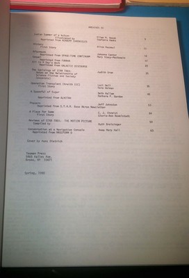 5 Archives  Star Trek Fanzines  #1 - #5