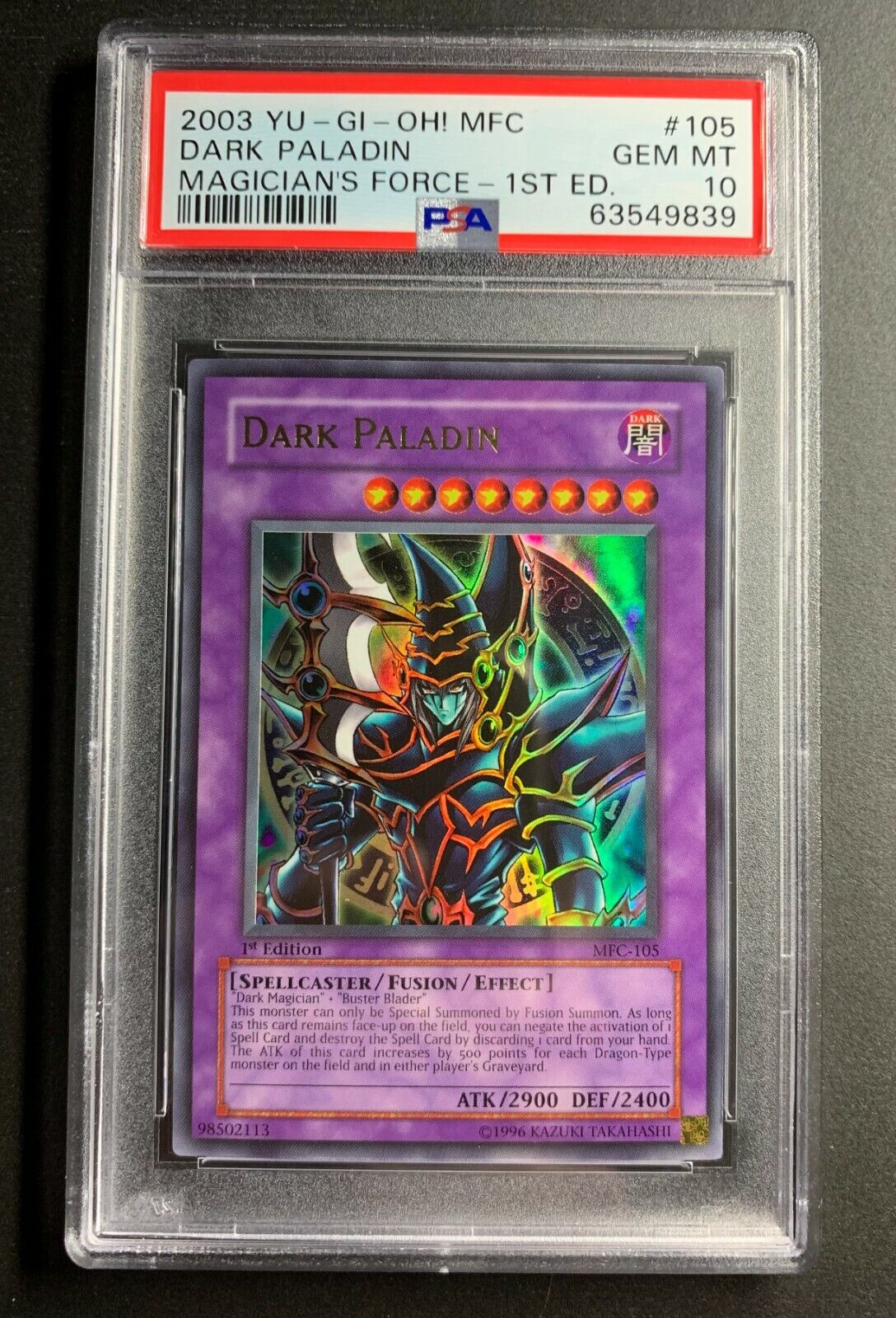 YuGiOh! Dark Paladin 1st Edition Magician's Force - MFC-105 YuGiOh! Dark Paladin 1st Edition Magician's Force - MFC-105
