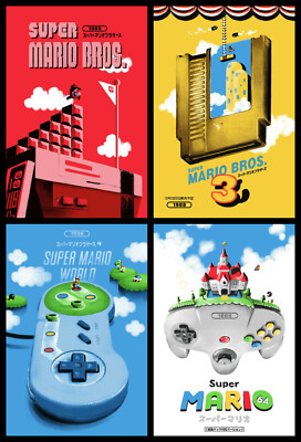 SUPER MARIO: POWER-UP PLATFORMS Full Poster Set by Lyndon Willoughby BNG #/200