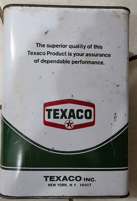 Empty Texaco 8 pounds Universal Gear Lubricant ( Empty) Multi-Purpose Tin Can 