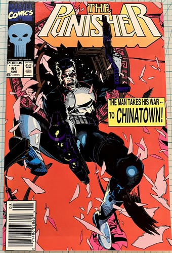 The Punisher #51 Newsstand VF+/NM Michael Golden Cover 1991