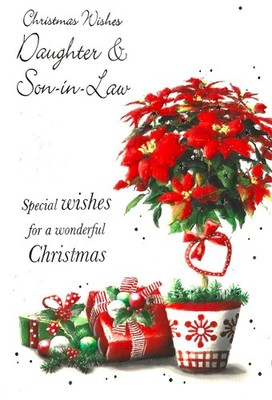 Daughter and Son In Law Christmas Greeting Card Special Happy Merry Xmas Dear