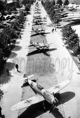 ANTIQUE REPRO PHOTO POST WW 11 MOSCOW 1943 DISPLAY CAPTURED GERMAN AIRCRAFT MORE