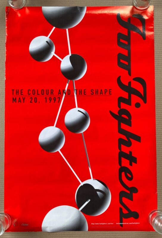The Foo Fighters May 20, 1997 The Color And The Shape Red Promo Poster