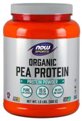 Now Foods Органический гороховый протеин без вкуса, 1,5 фунта в порошке