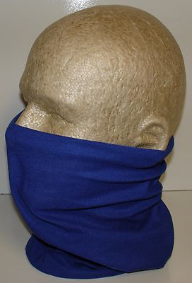 Solid Royal Blue Tubular Multi Function Headwear 12 USES! Biker Beanie ATV Sport