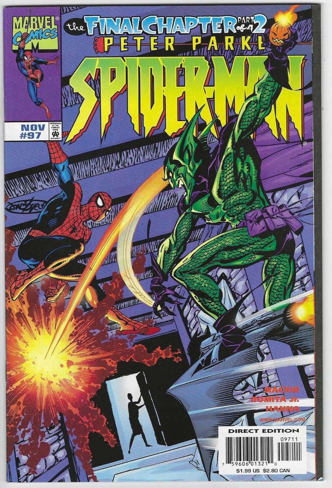 PETER PARKER SPIDERMAN 97 NM 1998 AMAZING 1990 TODD