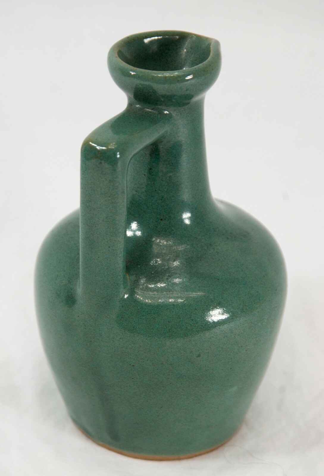 Vintage  Frankoma? Pottery Pitcher Prairie Green Unmarked