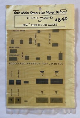 HO Main Street Graphics #1-102 for Design Preservation Models ROBERT S DRY GOODS