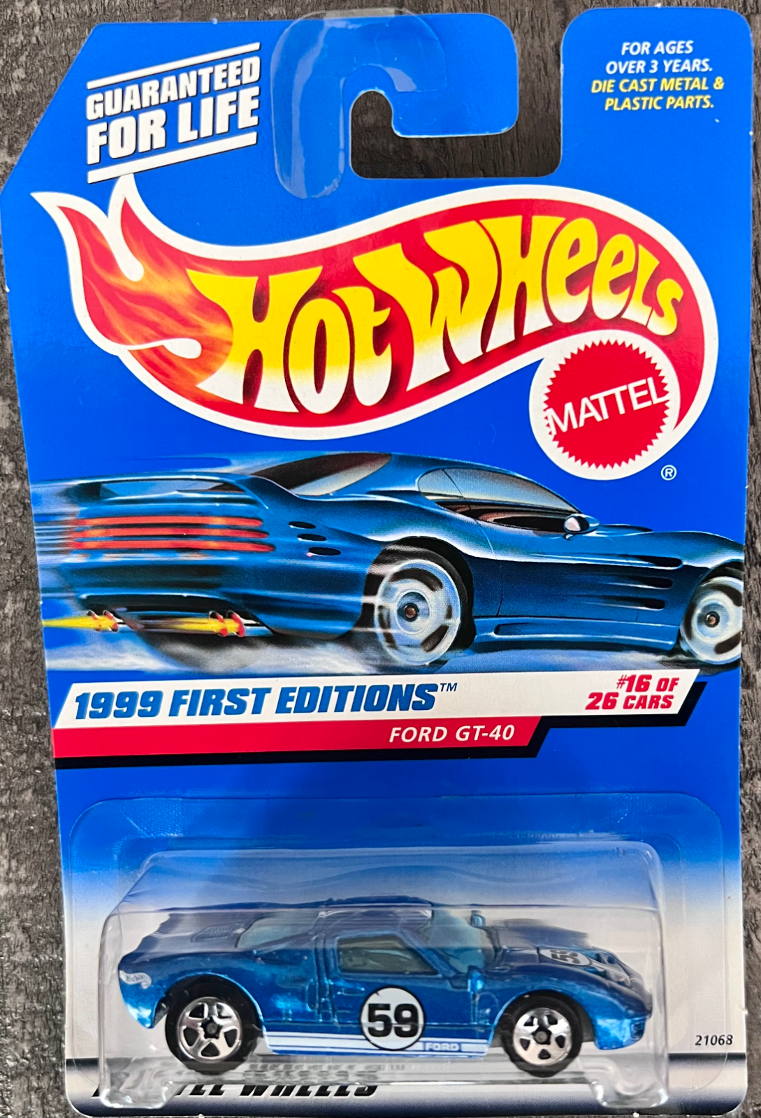 #921 First Editions 16/26 Ford Gt-40 Blue W/chrome 5 Spoke Wheel
