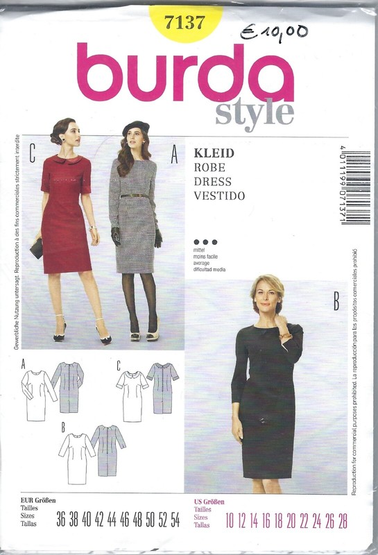 Burda Schnittmuster 7137 Kleid