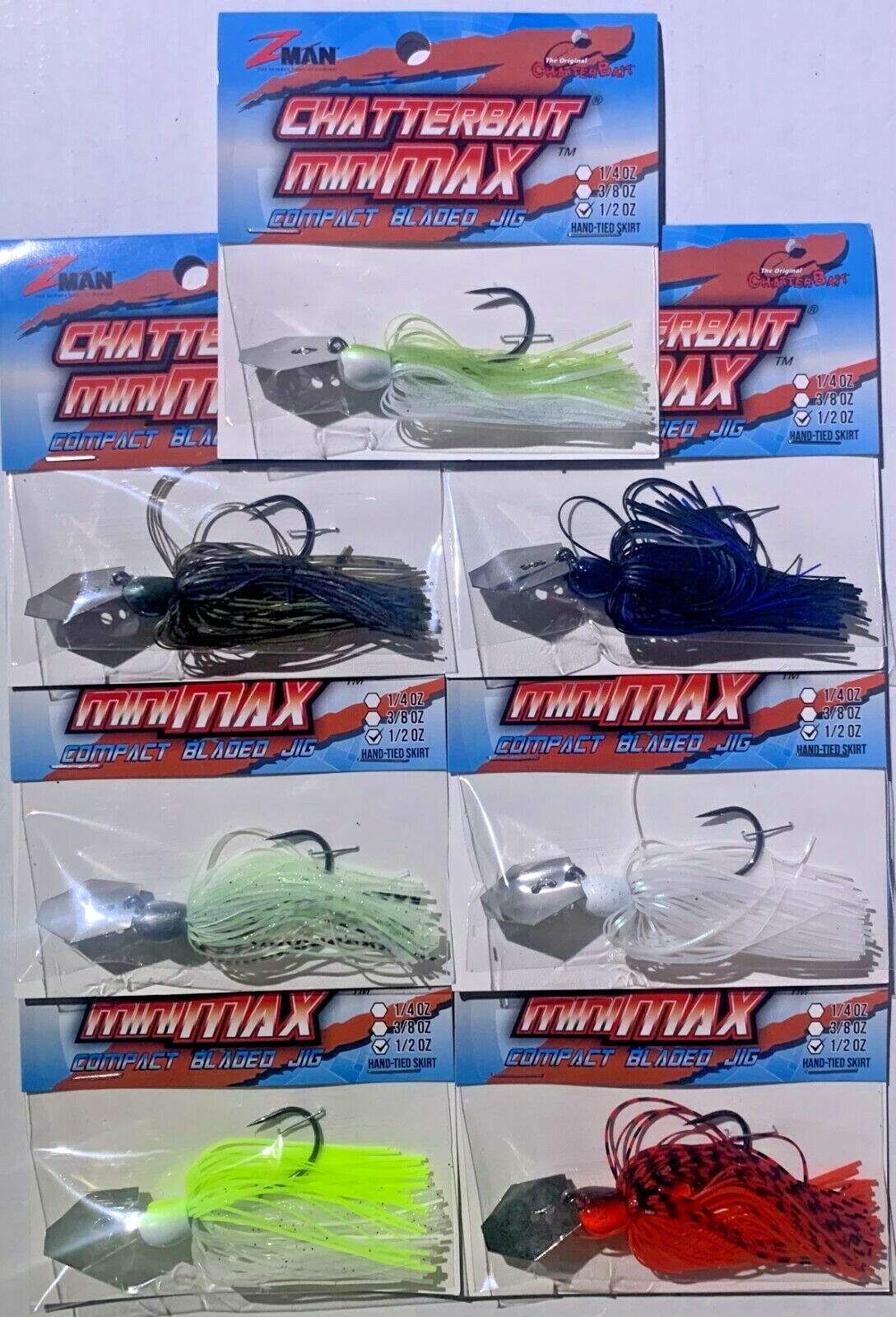 Z-MAN Chatterbait Mini Max Minimax 1/2, 3/8, 1/4 Fixed