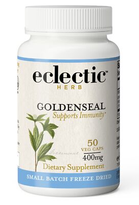 Eclectic Herb Goldenseal Root 400 мг лиофилизированный 50 растительных капсул