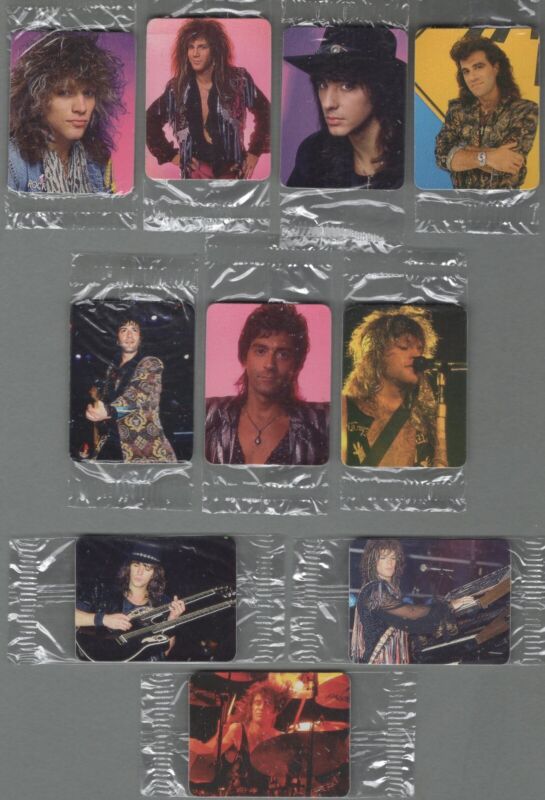 1987 Hostess Ultimate Backstage Pass Bon Jovi Insert Set in Packs 10
