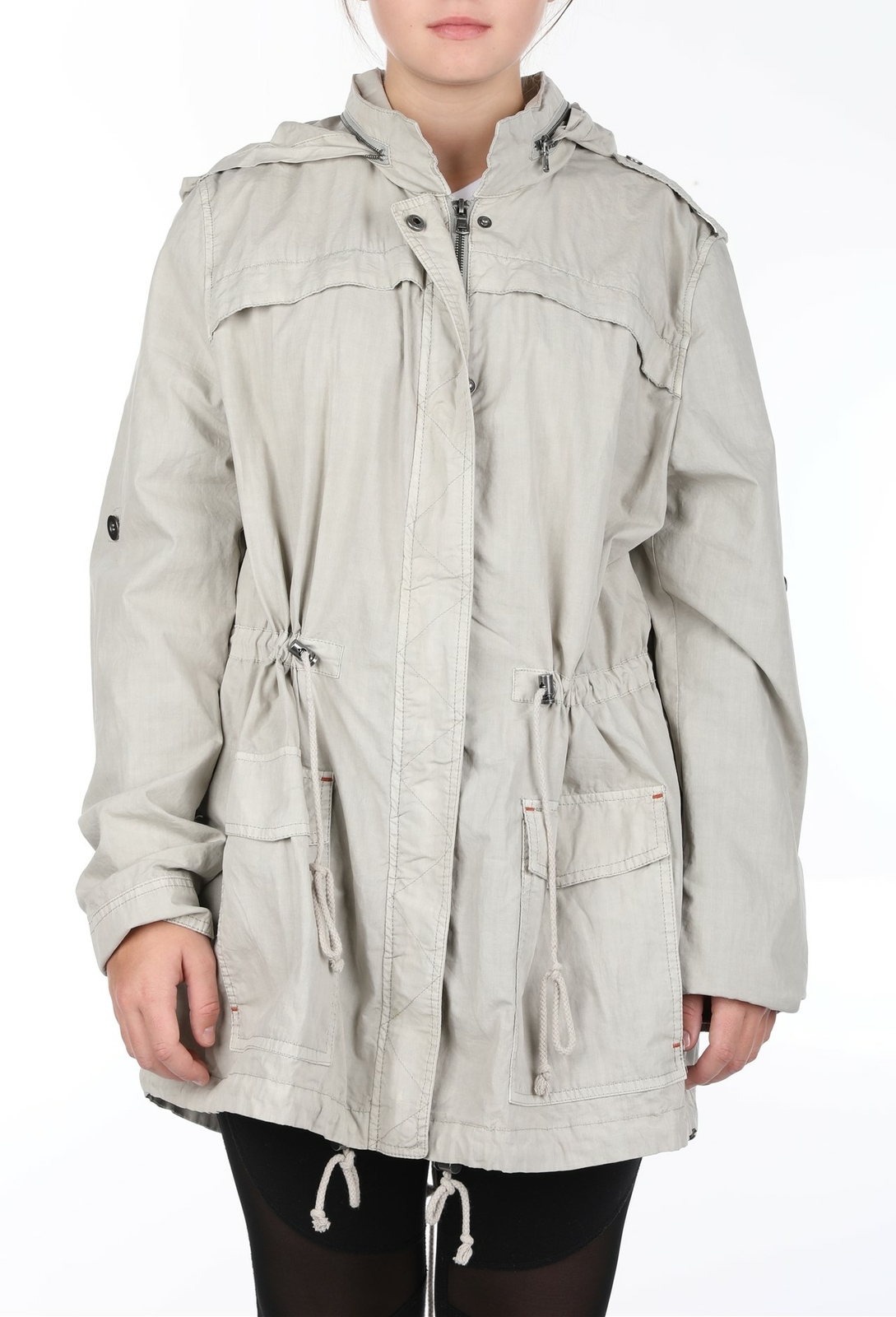 Levi's 240899 Womens Classic Light Weight Cotton Parka Moonbeam Size X-Large