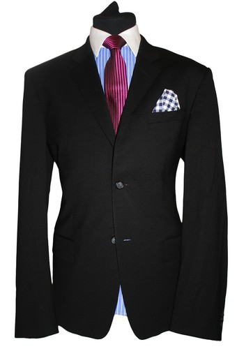 Prada Sport Gabardine Nylon Black Suit Blazer Jacket Size 52