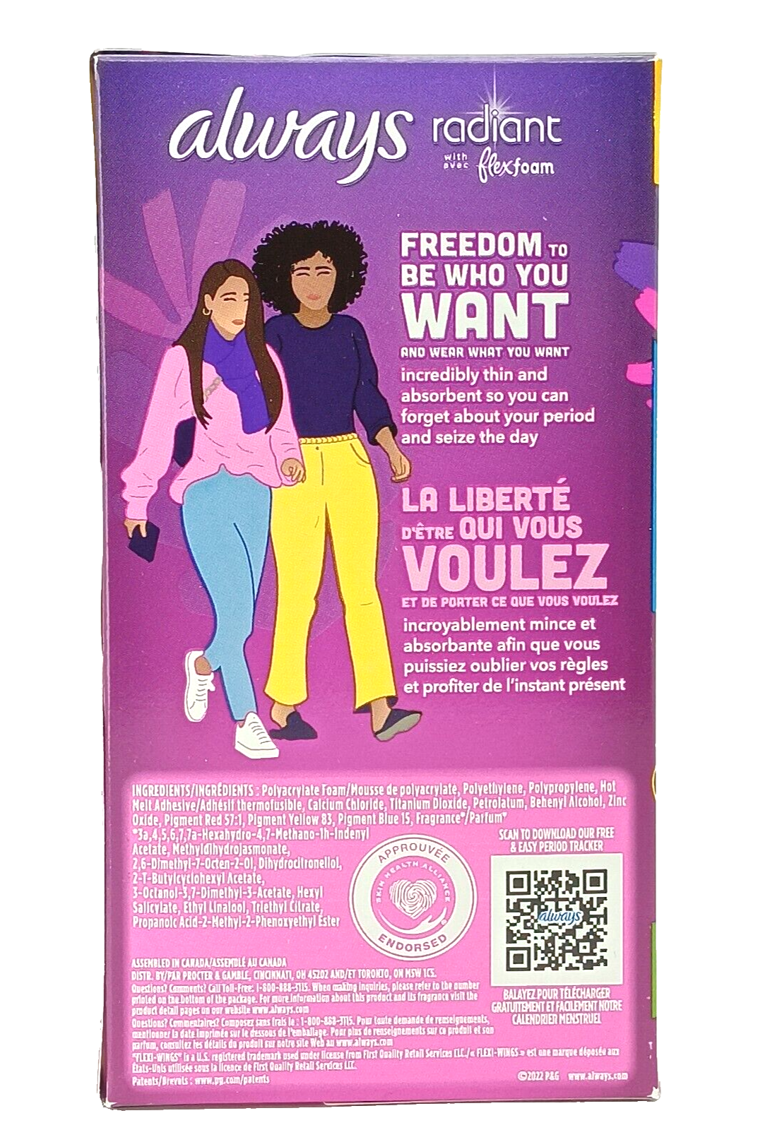 Pads with Wings Always Radiant Flexfoam Heavy Flow 26 Count Size 2