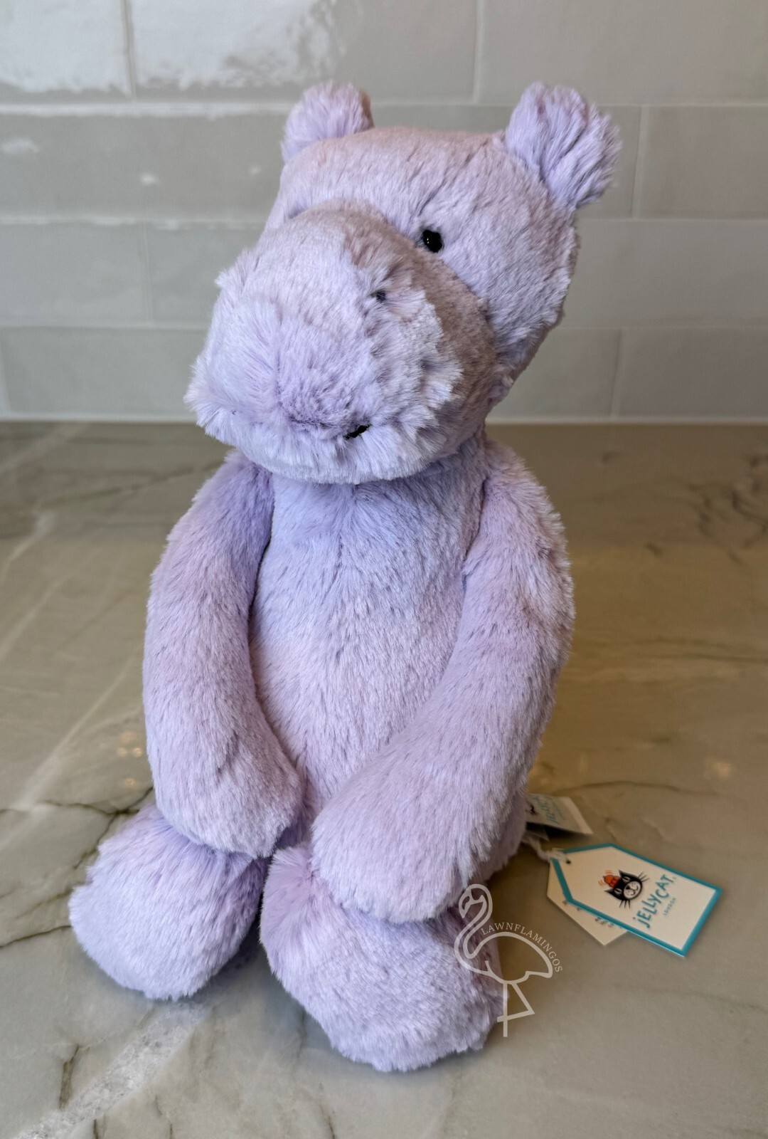 Jellycat Bashful Hippo - NWT New With Tags - Lavender Animal