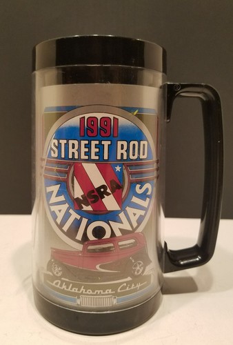 OKLAHOMA CITY 1991STREET ROD NATIONALS NSRA INSULATED STEINS MUGS CUP